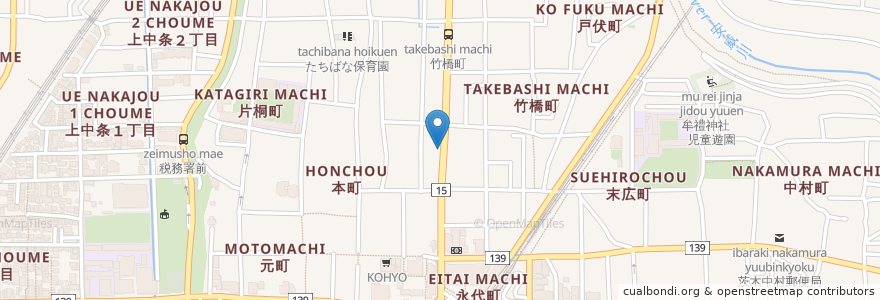 Mapa de ubicacion de Live Bar アナーキー en 일본, 오사카부, 茨木市.