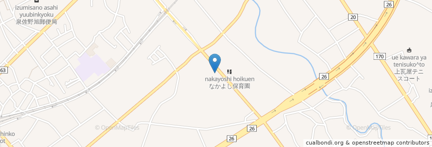 Mapa de ubicacion de スパゲティーハウス ちゃお en Japan, Präfektur Osaka, 泉佐野市.
