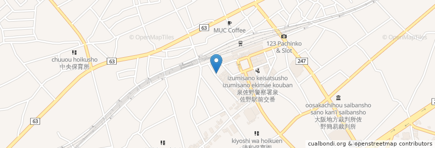 Mapa de ubicacion de 喫茶 カトレア en Japón, Prefectura De Osaka, 泉佐野市.