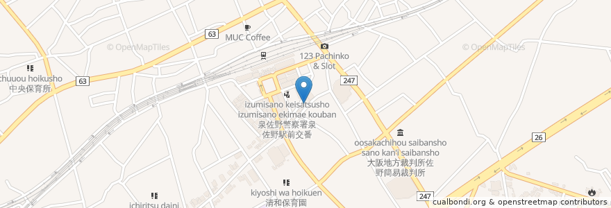 Mapa de ubicacion de ミスビオレ en Japan, 大阪府, 泉佐野市.