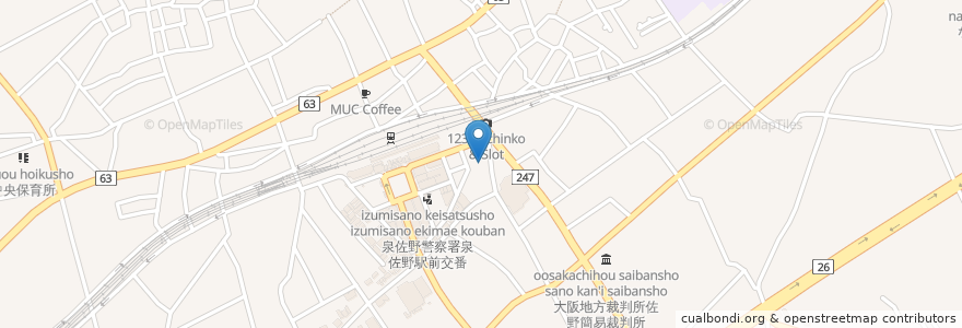 Mapa de ubicacion de わのや en 日本, 大阪府, 泉佐野市.