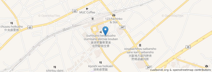 Mapa de ubicacion de とも八 en 일본, 오사카부, 泉佐野市.