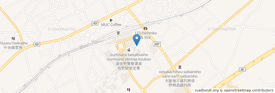 Mapa de ubicacion de 音楽倉庫 en 日本, 大阪府, 泉佐野市.
