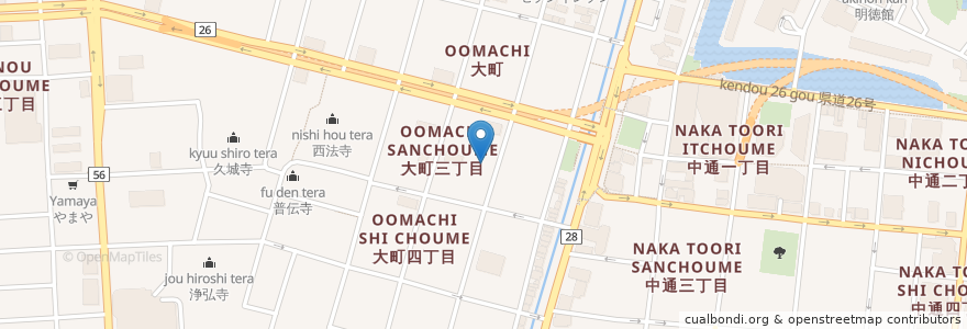 Mapa de ubicacion de 秋田信用金庫 本店 en Giappone, Prefettura Di Akita, 秋田市.