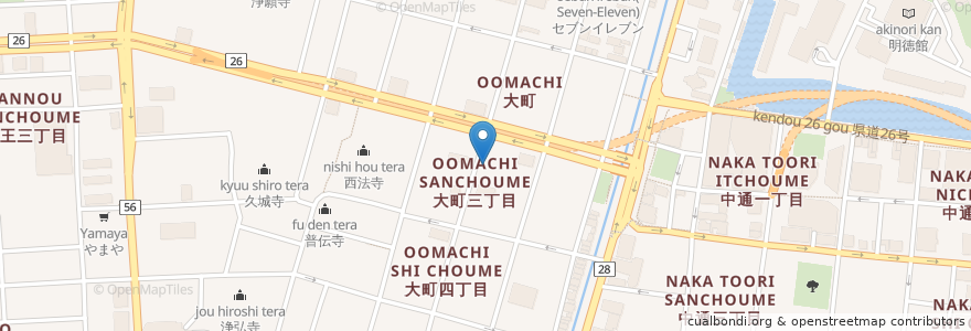 Mapa de ubicacion de SJK劇場 en Japão, 秋田県, 秋田市.