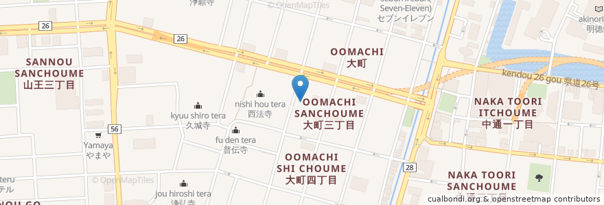 Mapa de ubicacion de 笹原内科医院 en Japão, 秋田県, 秋田市.