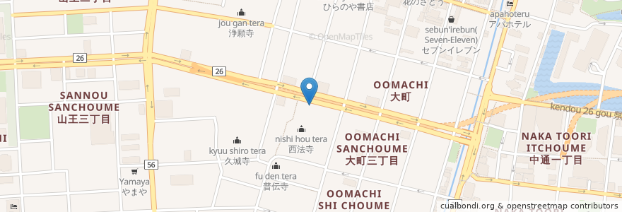 Mapa de ubicacion de 志田屋 en 日本, 秋田県, 秋田市.