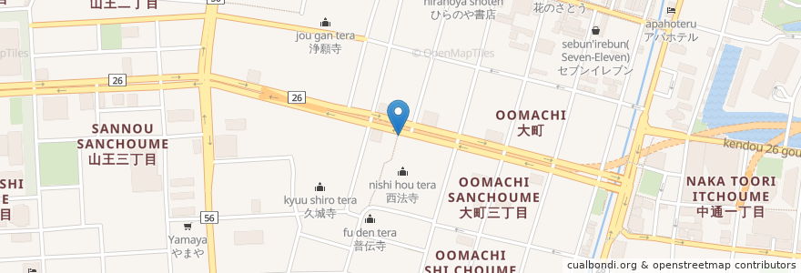 Mapa de ubicacion de キッチン ガイちゃん en 日本, 秋田県, 秋田市.