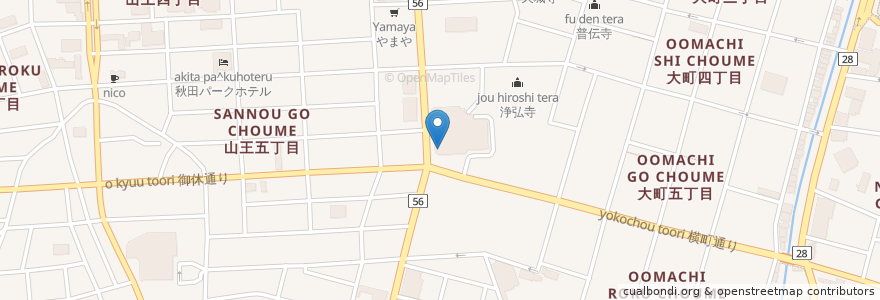 Mapa de ubicacion de 大阪王将 秋田ドン・キホーテ店 en Japan, Präfektur Akita, 秋田市.