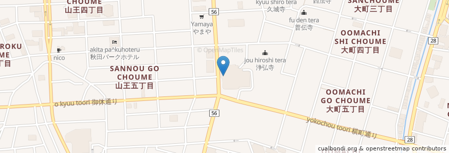 Mapa de ubicacion de イタリアン・トマト en Япония, Акита, 秋田市.
