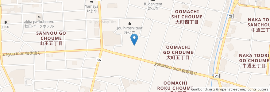 Mapa de ubicacion de 禅光明寺 en 日本, 秋田県, 秋田市.