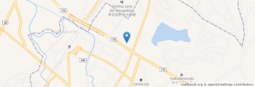 Mapa de ubicacion de 本家さぬきや 熊取店 en Japan, Präfektur Osaka, 泉南郡, 泉佐野市, 熊取町.