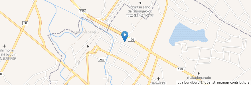 Mapa de ubicacion de ウエルシア 泉南熊取店 en 日本, 大阪府, 泉南郡, 泉佐野市, 熊取町.
