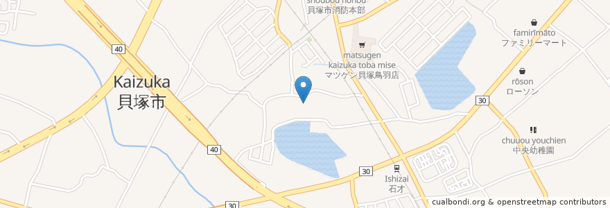 Mapa de ubicacion de 専念寺 en Giappone, Prefettura Di Osaka, 貝塚市.