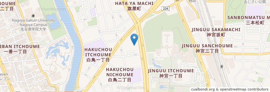 Mapa de ubicacion de 誓願寺 en Japón, Prefectura De Aichi, Nagoya, 熱田区.