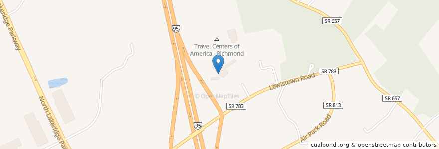 Mapa de ubicacion de Pizza Hut en United States, Virginia, Hanover County.