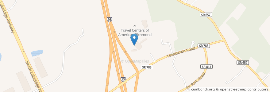Mapa de ubicacion de Popeyes en 美利坚合众国/美利堅合眾國, 弗吉尼亚州 / 維吉尼亞州 / 維珍尼亞州, Hanover County.