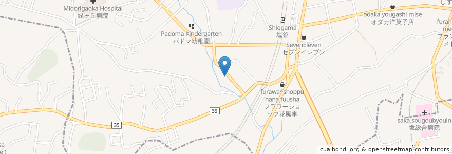 Mapa de ubicacion de つばさ薬局 玉川店 en 일본, 미야기현, 多賀城市, 塩竈市.