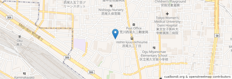 Mapa de ubicacion de 梅の湯 en Japan, Tokio.