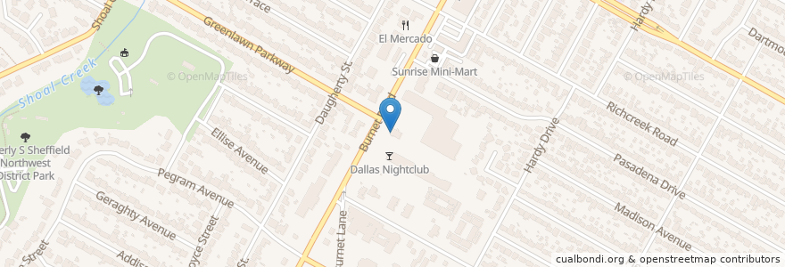 Mapa de ubicacion de Hil-Bert's en Amerika Syarikat, Texas, Travis County, Austin.