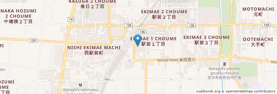 Mapa de ubicacion de コミックバスター アメニティ 茨木店 en اليابان, أوساكا, 茨木市.