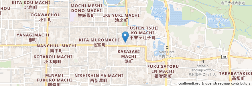 Mapa de ubicacion de ぽっと en 日本, 奈良県, 奈良市.