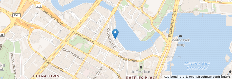 Mapa de ubicacion de Christee en Singapura, Central.