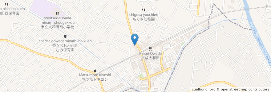 Mapa de ubicacion de ちばぎん en Japon, Préfecture De Chiba, 八千代市.