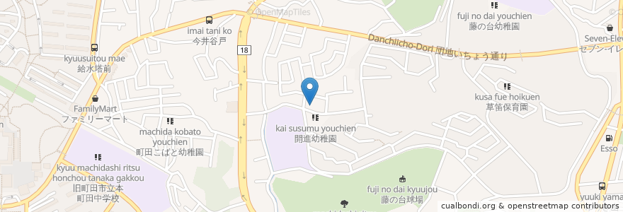 Mapa de ubicacion de 開進こども保育園 en Jepun, 東京都, 町田市.