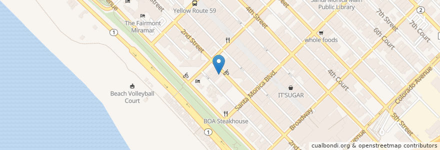 Mapa de ubicacion de Uovo en Stati Uniti D'America, California, Los Angeles County.