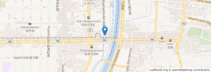 Mapa de ubicacion de もみじ en Jepun, 京都府, 京都市, 中京区.