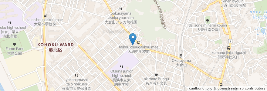 Mapa de ubicacion de 井上歯科医院 en Japon, Préfecture De Kanagawa, 横浜市, 港北区.