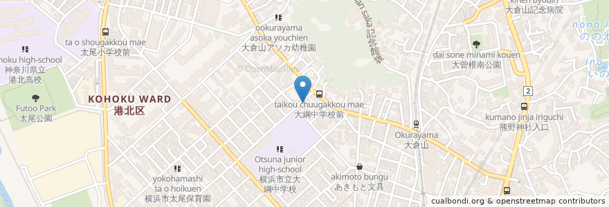 Mapa de ubicacion de さいだ耳鼻咽喉科 気管食道科クリニック en 日本, 神奈川縣, 横滨市, 港北区.