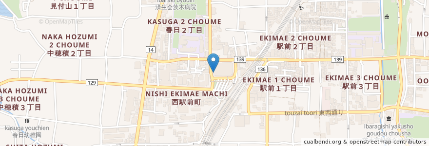 Mapa de ubicacion de タシモリカレー en 日本, 大阪府, 茨木市.