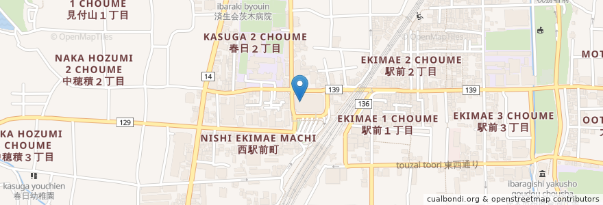 Mapa de ubicacion de サントゥール en Jepun, 大阪府, 茨木市.