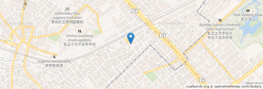 Mapa de ubicacion de 宮下湯 en 日本, 東京都, 豊島区.