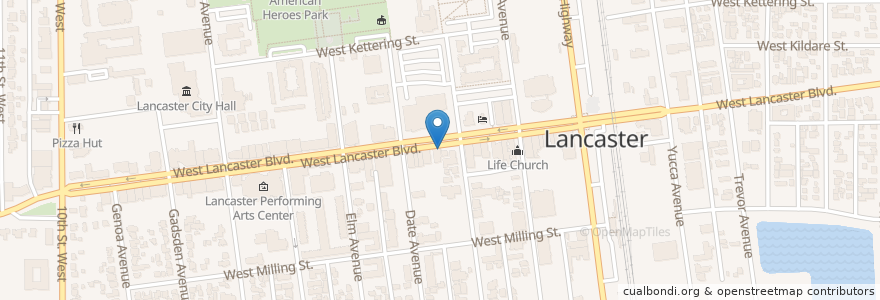 Mapa de ubicacion de Nathan Y, LI, D, D, D., INC en Estados Unidos Da América, Califórnia, Los Angeles County, Lancaster, Lancaster.