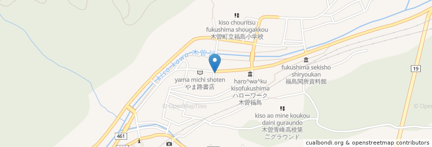 Mapa de ubicacion de かなめ en ژاپن, 長野県, 木曽郡, 木曽町.
