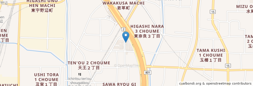 Mapa de ubicacion de 蒲乃穂 en Japonya, 大阪府, 茨木市.