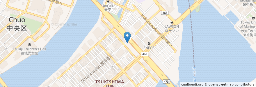 Mapa de ubicacion de マクドナルド en Japan, Tokio, 江東区, 中央区.