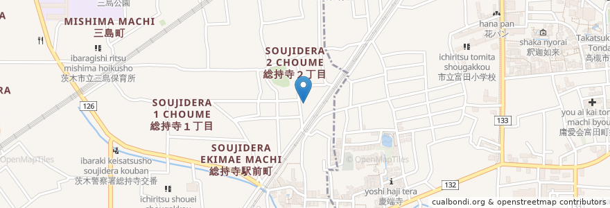 Mapa de ubicacion de 江川産婦人科医院 en Japan, Präfektur Osaka, 高槻市, 茨木市.
