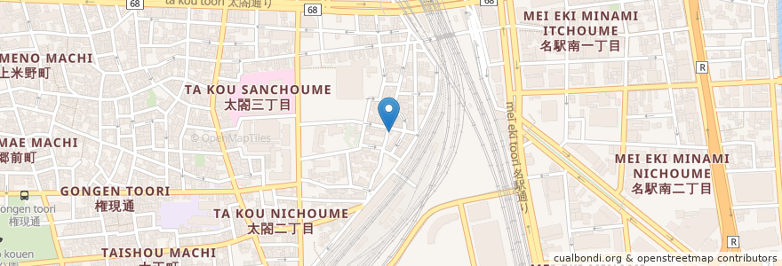 Mapa de ubicacion de 牧野公民館 en Japón, Prefectura De Aichi, Nagoya, 中村区.