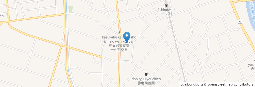 Mapa de ubicacion de ルネサンス呑竜幼稚園 en Japon, Préfecture De Saitama, 春日部市.