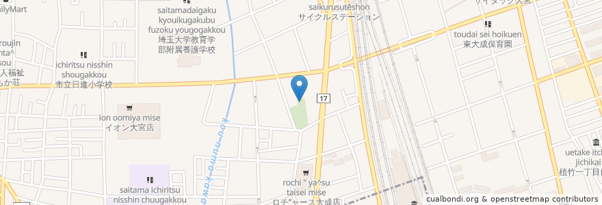 Mapa de ubicacion de 躑躅山稲荷神社 en اليابان, 埼玉県, さいたま市, 北区.