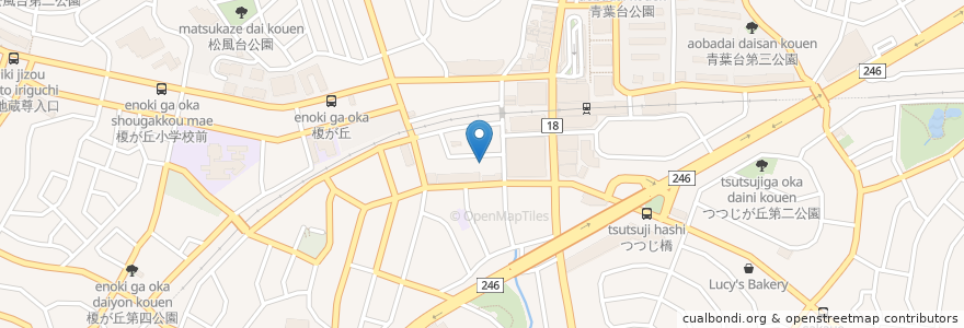 Mapa de ubicacion de 串カツ田中 en 日本, 神奈川縣, 横滨市, 青葉区.