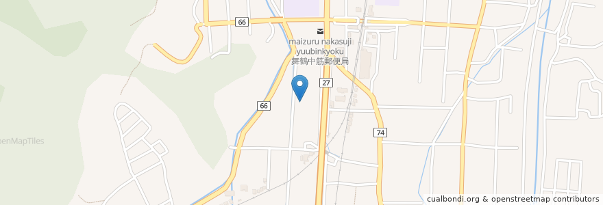 Mapa de ubicacion de 笠水神社 en Japan, 京都府, 舞鶴市.