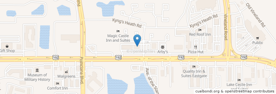 Mapa de ubicacion de Cici's Pizza en États-Unis D'Amérique, Floride, Osceola County.