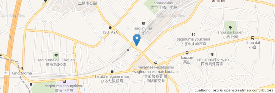 Mapa de ubicacion de 鷺沼駅ビル歯科 en Japón, Prefectura De Kanagawa, Kawasaki, 宮前区.
