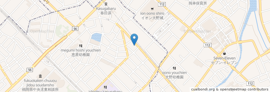 Mapa de ubicacion de 横山小児科 en Japan, 福岡県, 大野城市.
