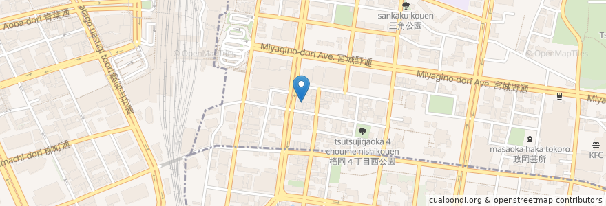 Mapa de ubicacion de 孝太郎 en Япония, Мияги, 仙台市, 青葉区, 宮城野区.